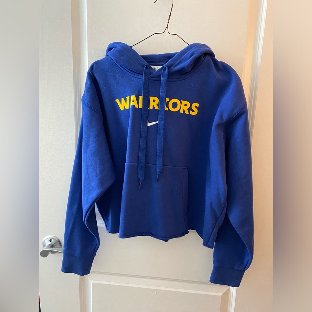 Women’s 2021-22 City Edition Golden State Warriors Cropped Pullover Hoodie